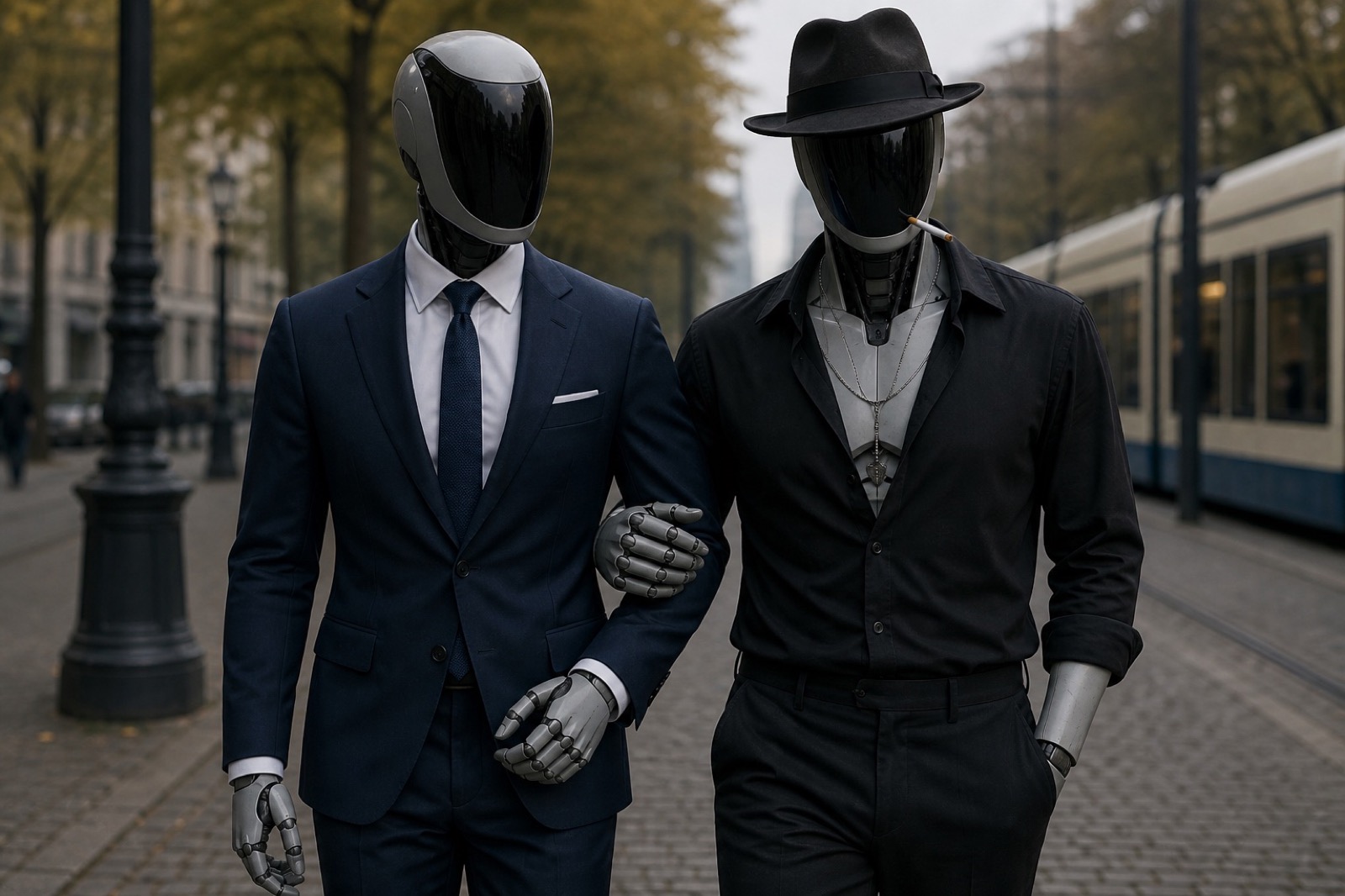 Optimist en Benny, twee robots in Den Haag